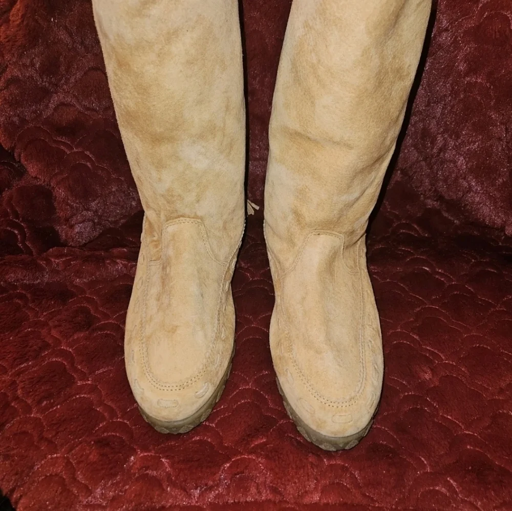 Khombu Boots Women's Brown Leather Upper Navajo Winter Weather Boots Size 10